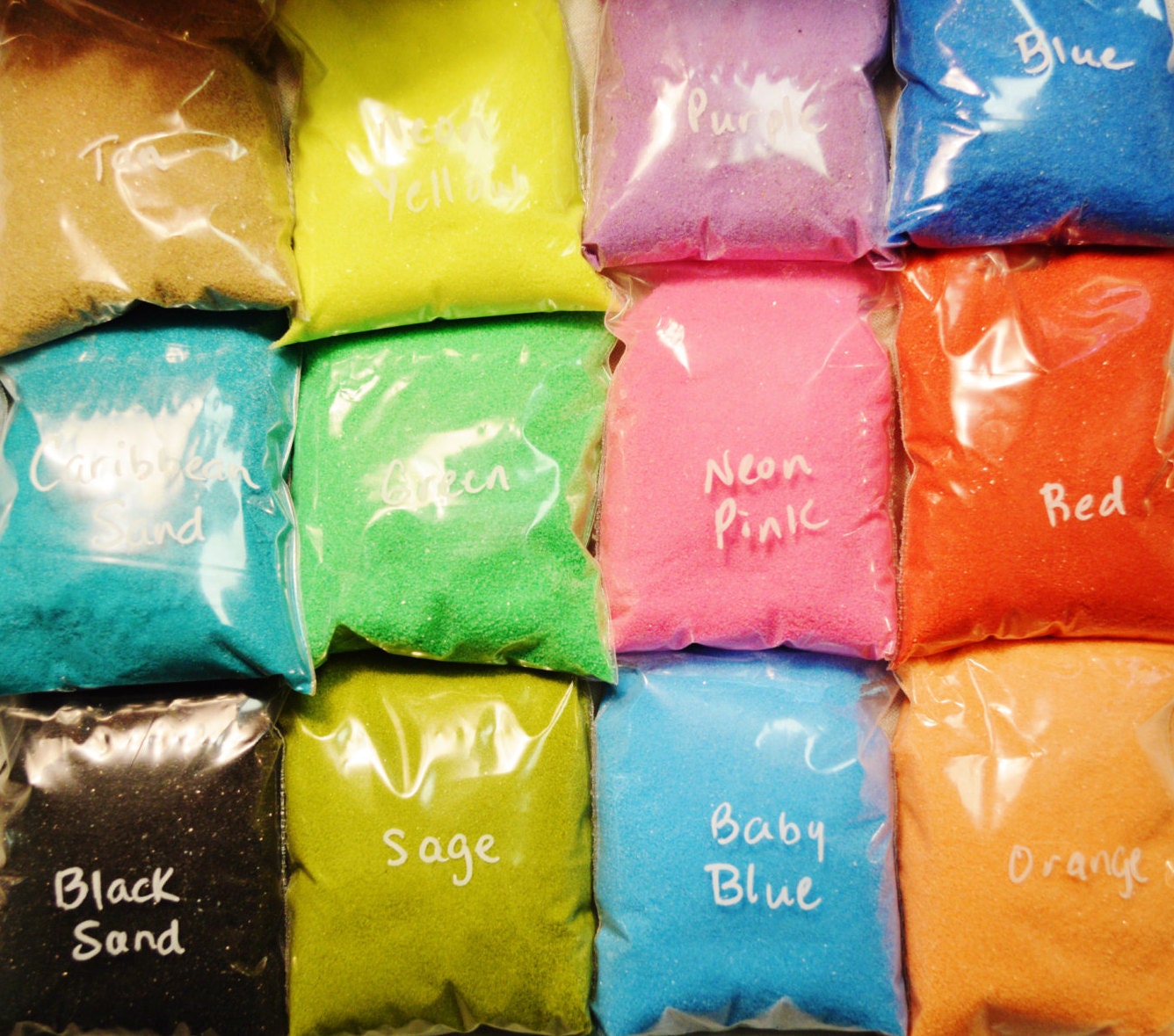 bag of sand with crystals