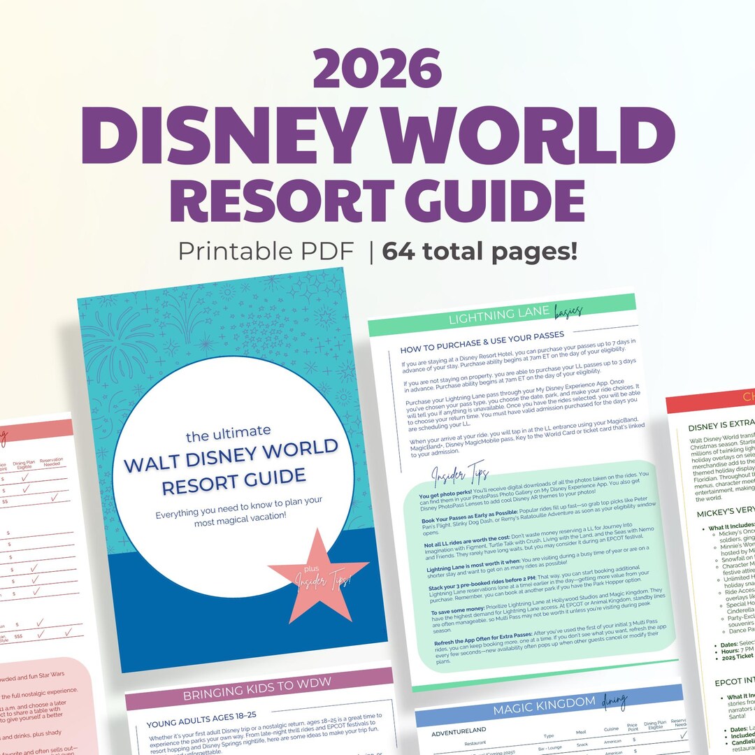 Disney Guide.pdf 2026 Disney World Park Guide With Free Updates All Year | Printable PDF ...