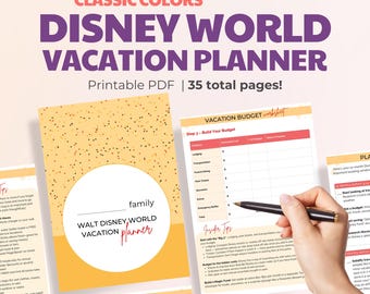 Disney World Vacation Planner | Planning Timeline, Budget & Saving Worksheets, Countdown, Packing Lists, Insider Tips | 35 Page PDF