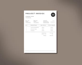 Invoice Template Canva | Small Business Invoice Template | Printable Invoice Template | Freelancer Template | Letter & A4