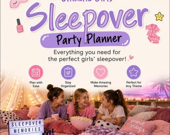 Girls Sleepover Party Planner | Pajama Party Checklist (Digital Download)