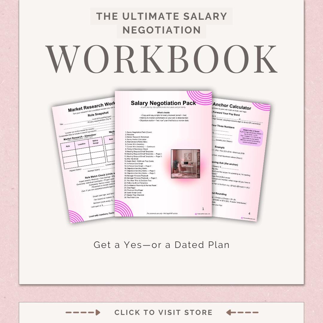 Salary Negotiation Guide: Internal Raise Scripts & Templates (PDF) - Etsy