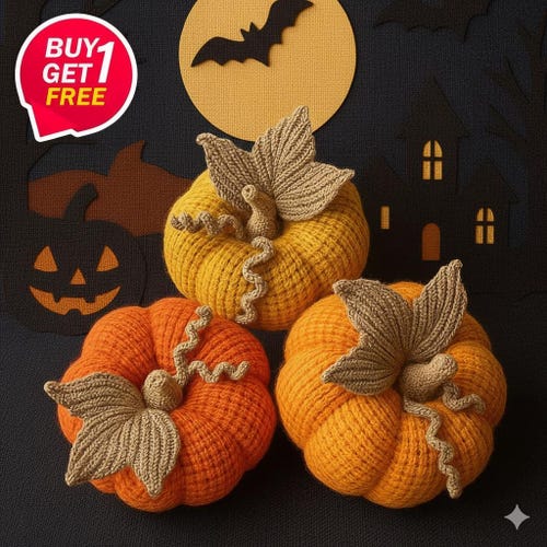 Handmade Crochet Pumpkin Pattern | Halloween Amigurumi Pumpkin Crochet Tutorial | Digital Download DIY Fall Home Decoration