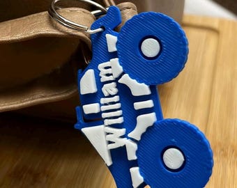Personalisierter Monstertruck-Taschenanhänger