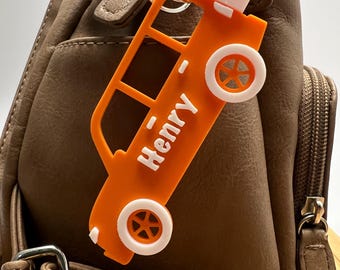 Personalized Car shaped luggage tag .