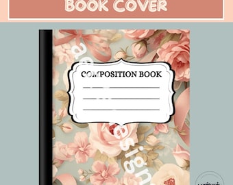 Floral Composition Book Cover: Printable Bookish PNG (Digital Download)