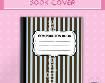 Books Composition Book Cover PNG Digital Download, Printable Composition Book Cover Design, Bookish PNG, Cute Notebook Cover