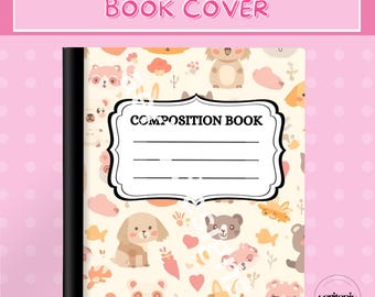 Books Composition Book Cover PNG Digital Download, Printable Composition Book Cover Design, Bookish PNG, Cute Notebook Cover