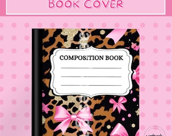 Composition Book Cover PNG Digital Download, Printable Composition Book Cover Design, Bookish PNG, Cute Notebook Cover