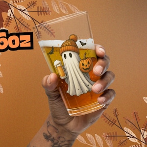 Boo Season Pint Glass | Halloween Ghost Fall Beer Glass
