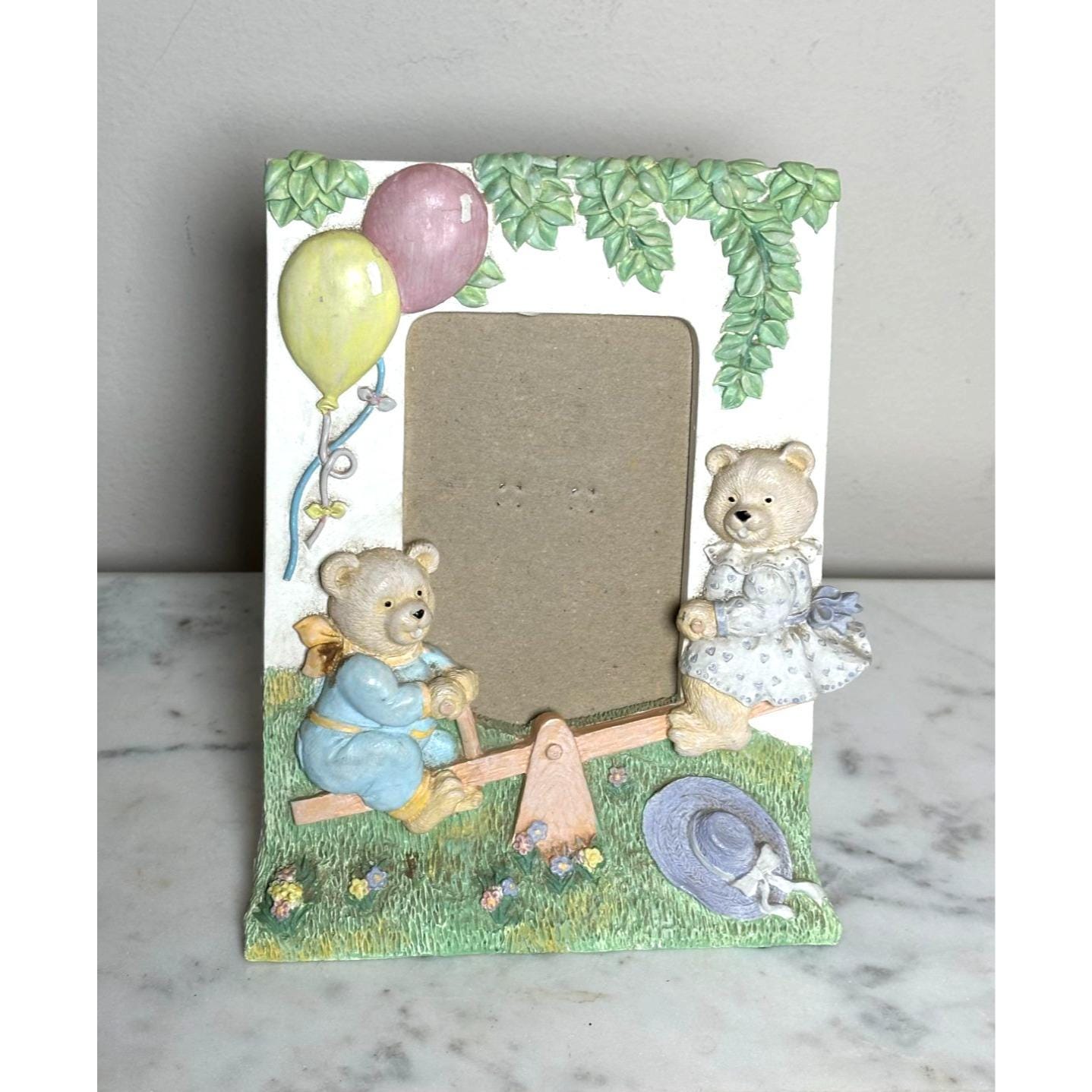 Vintage Teddy Bear Picture Frame - Etsy