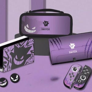 Custodia Purple Ghost Switch 2 – Elegante guscio ibrido rigido e morbido per Nintendo NS2 | Protezione resistente per console di gioco | Regalo per videogiochi