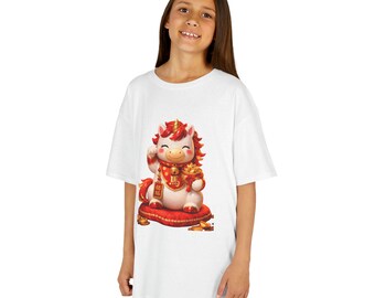 Lucky Unicorn Year of the Horse Kids T-Shirt | Lunar New Year Shirt