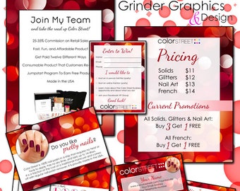 color street bundle purple pricing flyer business cards etsy