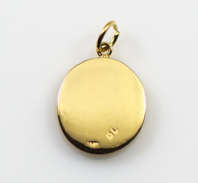 Mountain Scene CharmPendant in 14k Yellow Solid Gold Moonlight in Vermont Pendant.
