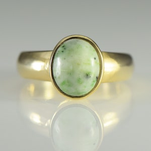Vermont Jade 14K Yellow Solid Gold Ring