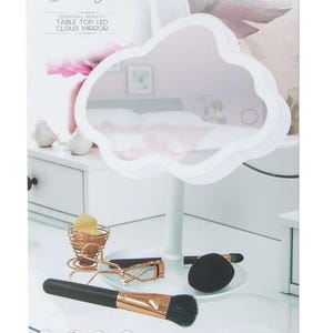 Miroir de courtoisie Urban Butterfly LED nuage - Miroir de maquillage de table avec éclairage Smart Touch