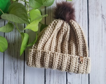 Chunky Knit Slouch Hat, Brown Chunky Slouch,  Teen Hat, Adult Hat, Child Hat, Chunky Hat, Slouchy Teen Beanie