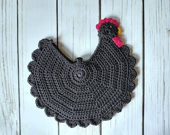 Black Chicken Purse, Crochet Chicken Purse, Chicken Lover, Chicken Attack, Hen Purse, Crochet Purse,Adjustable Strap Purse, Handmade Purse