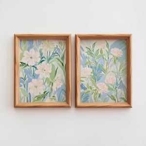 Floral Botanische Drucke Set: Südliche Grandmillennial Wandkunst (Digitaler Download)