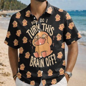 Psyduck Hawaiian Shirt | Pokemon Button Up Shirt | All Over Print Summer Outfit For Pokemon Lover