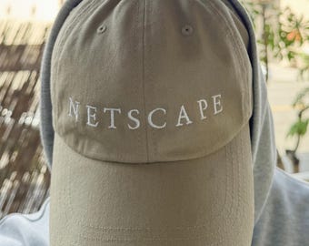 NETSCAPE Vaporwave Hat | Dad Hat | Embroidered Baseball Cap | Vintage Inspired Hat | Retro Gift | 90s Y2K Nostalgia Cap