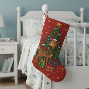 Needlepoint Christmas Stockings Personalized Santa Nutcracker Reindeer Angel tree Old World Finished customized Stockings with Names