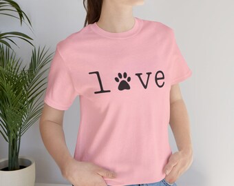 Love Paw Print Tee: Unisex Haustier Liebhaber Shirt - Hundegeburtstagsgeschenk