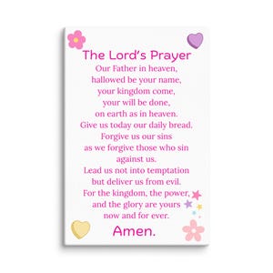 The Lord&#39;s Prayer Canvas Wall Art