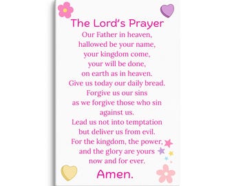 The Lord's Prayer Canvas Wall Art