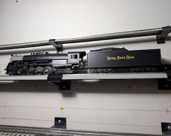 Sistema completo de sala para montaje en pared de vías de tren modelo a escala HO