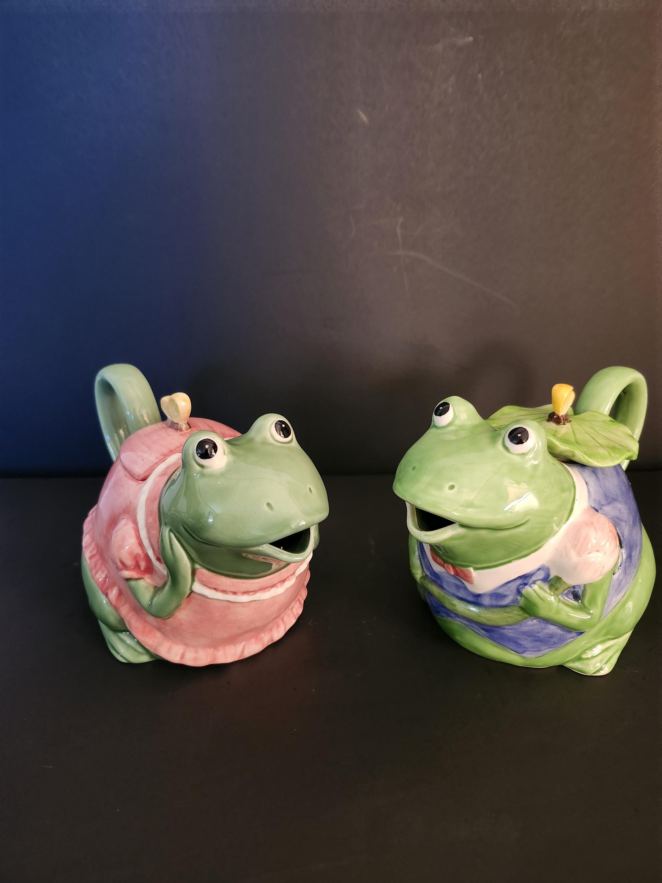 THÉIÈRE TERRE CUITE GRÈS FORME GRENOUILLE