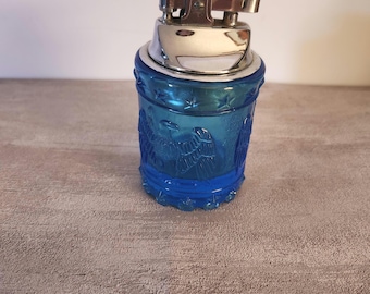 Accendino da tavolo Kanawha Art Glass Blue Bicentennial