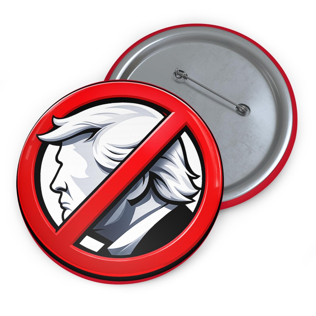 No Trump Pin Button No Maga No Ice Political Statement Button Badge ...