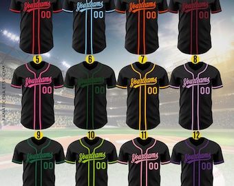 Maglia da baseball personalizzata, uniforme con nome e numero della squadra personalizzati, maglia in poliestere riciclato