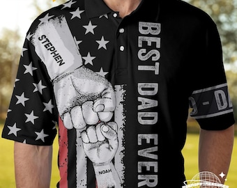 Polo personalizzata Dad Ever: regalo per la festa del papà in misto cotone