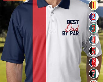Polo da golf personalizzata, Dad By Par, regalo per la festa del papà