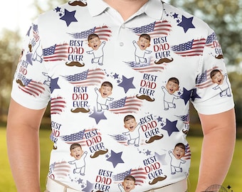 Polo con foto personalizzata, regalo per papà