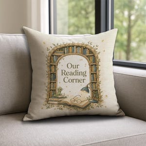 Reading Corner Pillow, Classroom Library Pillow, Book Nook Decor, Cozy Reading Pillow, Teacher Classroom Decor