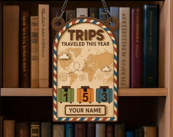 Letrero de seguimiento de libros personalizado, contador de libros leídos este año, decoración de registro de lectura de madera, regalo de biblioteca personalizado para lectores.