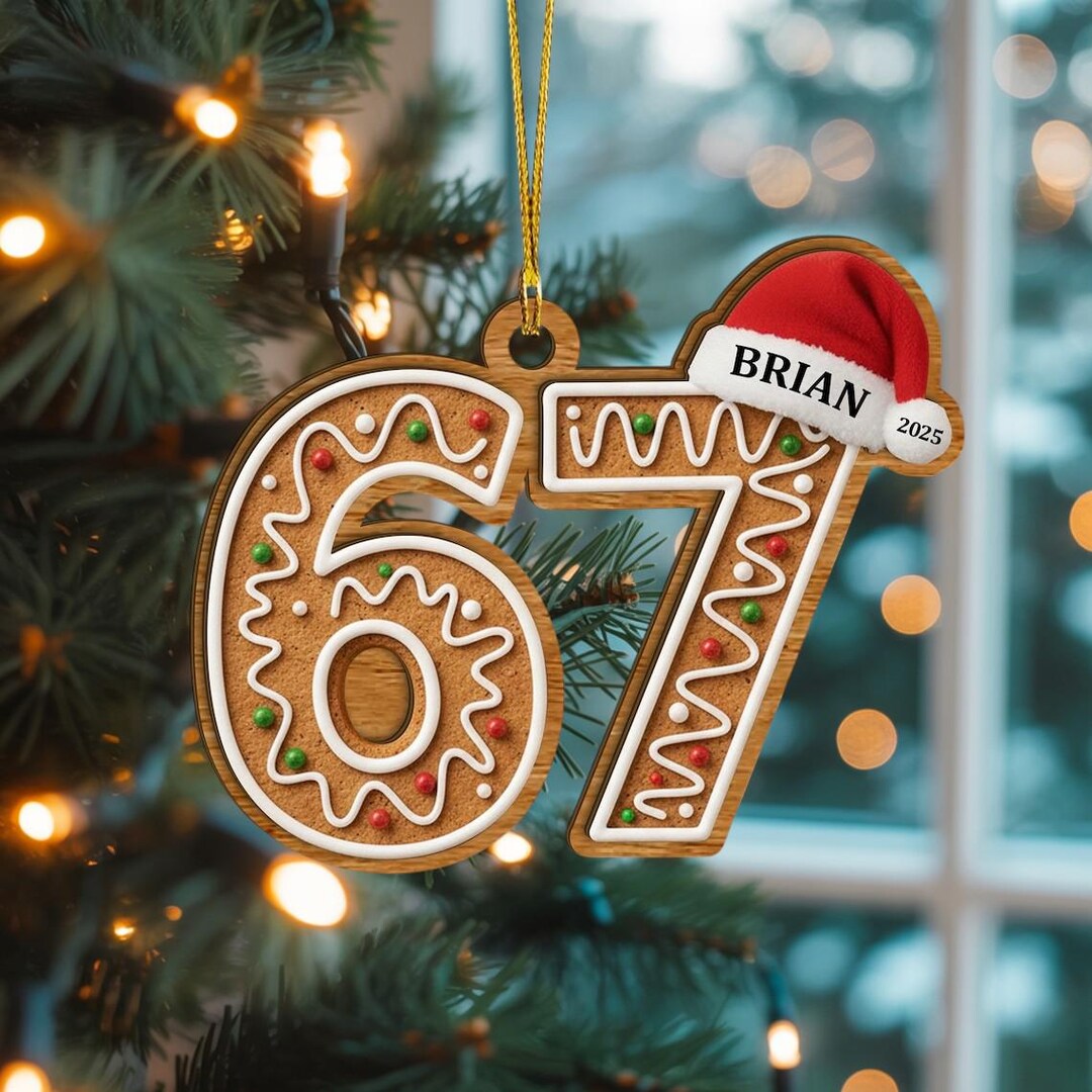 67 Six Seven Ornament, Personalized Six Seven Ornament, Gift for Teen ...