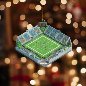 Personalized Football Stadium Ornament, Custom Sports Field Christmas Decor, Unique Gift for Football Fans, Name Ornament