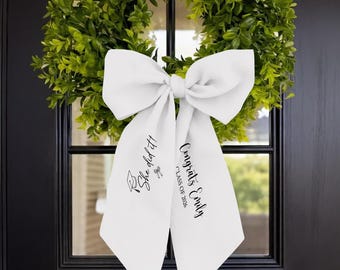 Personlig examenskransbåge Anpassat namn Grattis Examen Dörrrosett Klass 2026 Dekor Senior Gåva Ytterdörrdekor