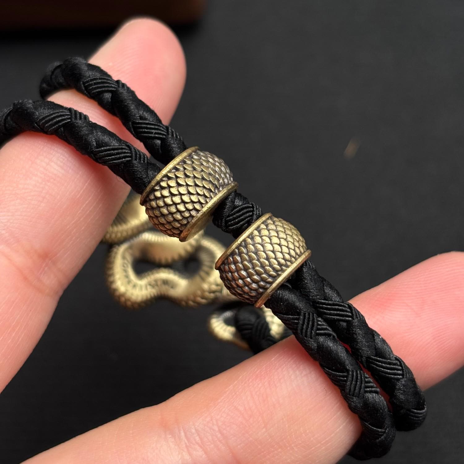 Talisman Rope Brass Tree Boa Rope Bracelet, Serpent Strength Talisman, Gift for Him ...