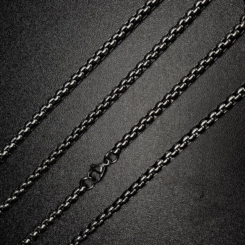 Square Rolo Square Rolo Chain 600mm/4mm, Titanium Steel Chain Necklace - Etsy