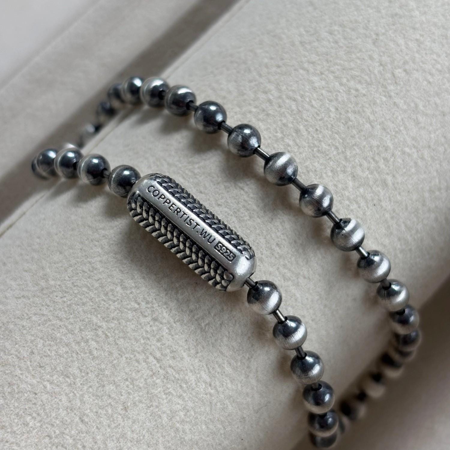 URONE Bracciale Cardo Scozzese In Argento 925 - Regalo Donna Uomo - Catena Regolabile Con Confezione
