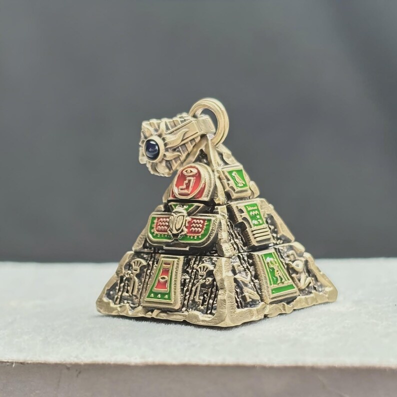 Oracle Pyramid Oracle Pyramid Pendant, Egyptian Rotatable Talisman Necklace, Mystic ...