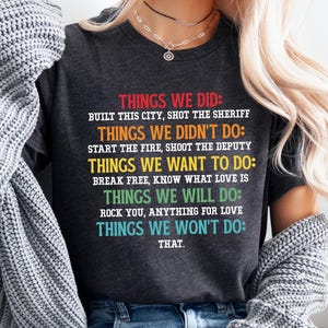 Retro Things We Did Didn't Want Will Won't Do T-Shirt: Vintage funny gift tee