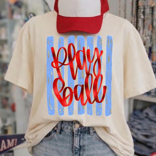Comfort Colors Play Ball T-Shirt, Baseball Mom Shirt, Game Day Family Shirt, Sports Mama T-Shirt, Cute Softball Baseball Mother's Day Gift