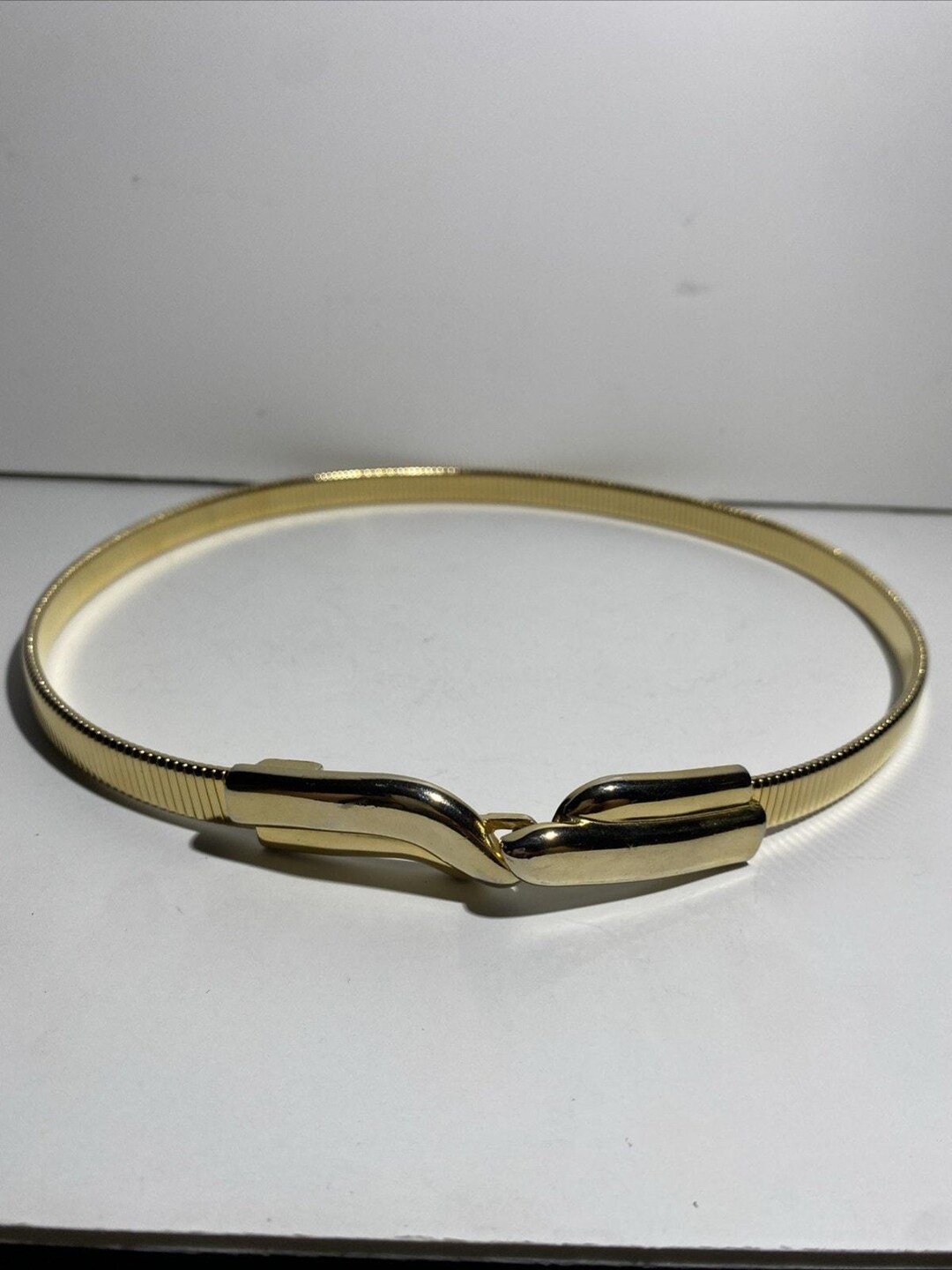 ⭐️Vintage Accesocraft NYC Gold Tone Belt Vintage Accessocraft N.Y.C. Gold Tone Metal Etruscan Buckle  main image 3